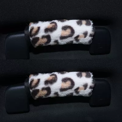 Other Automotive Interior Supplies cover, plush leopard print - 2-beige-leopard-print-car-roof-pull-gloves