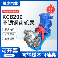 不锈钢齿轮泵 重油泵 电动压力泵KCB200 化工泵 增压燃油齿轮泵