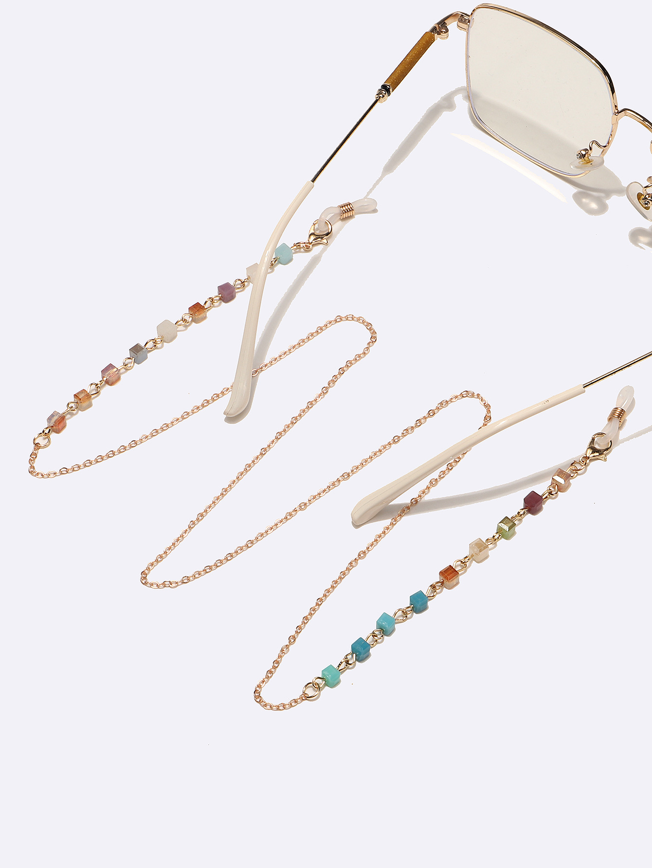 Geometric Pattern Unisex Gender Fashion Style Fashion Geometric Silica Gel Metal Unisex Glasses Chain