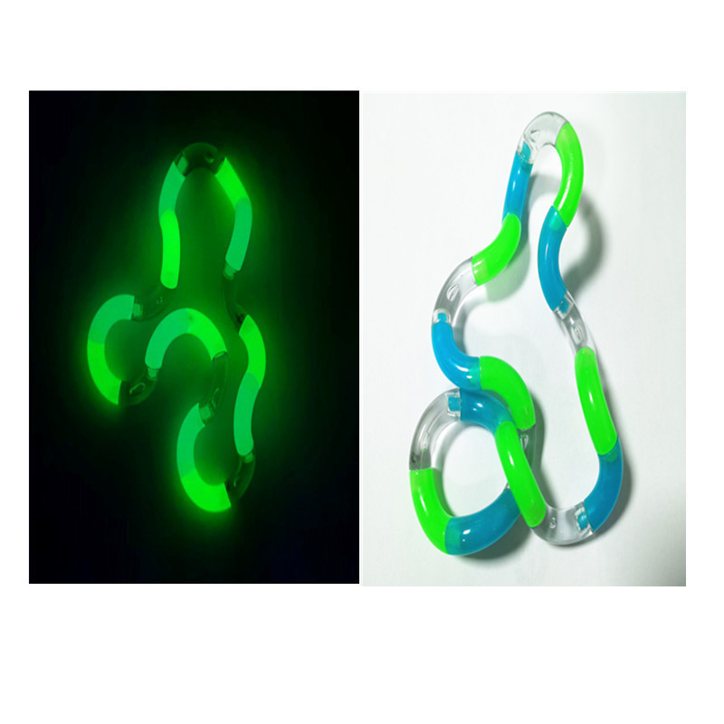 水晶透明百变扭扭乐夜光扭扭圈缠绕减压解锁变形绳发泄玩具|undefined