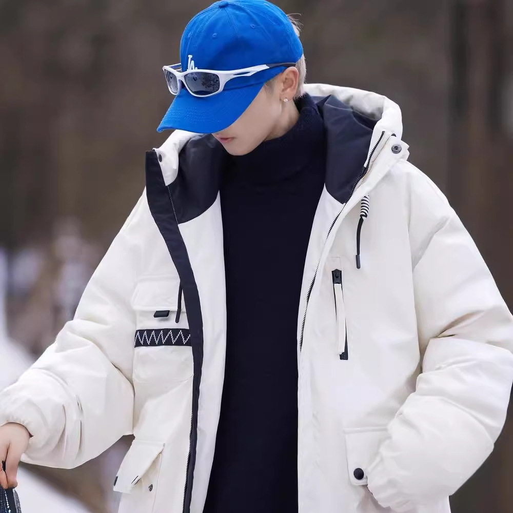 Down Jacket Men's 90 New National Standard White Duck Down Autumn and Winter New Cross-border high quality Hooded Thickened Casual Outdoor Jacket