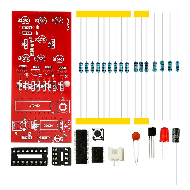 Electronic dice, practice for experiments, handmade, circuit, training