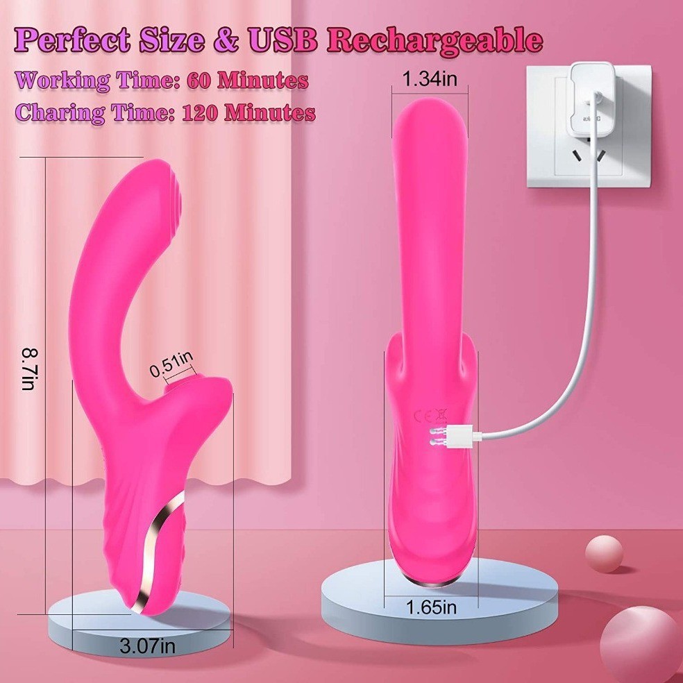 Saugen, Vibrieren, Klopfen, Massagestab, AV-Stick mit starker Bewegung, spielerisches Necken, Doppelstab, Sexspielzeug für Erwachsene_voghion.com