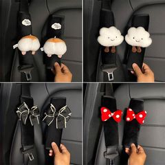 自動車用品大全シートベルトの肩カバーの延長通用のかわいい車内装飾女性の冬のぬいぐるみ