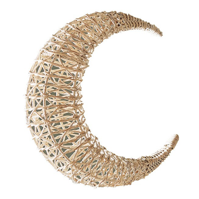 Paja de ratán de estilo nórdico tejida Luna en forma de estrella decoraciones para colgar en la pared accesorios de fotografía de habitación de los niños adornos para colgar en la pared