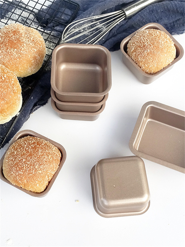 Square Mini Burger Mold Non-Stick Small Toast Bread Mold Pound Cake Household Oven Baking Mold Tool Square Mini Burger Mold Non-Stick Small Toast Bread Mold Pound Cake Household Oven Baking Mold Tool