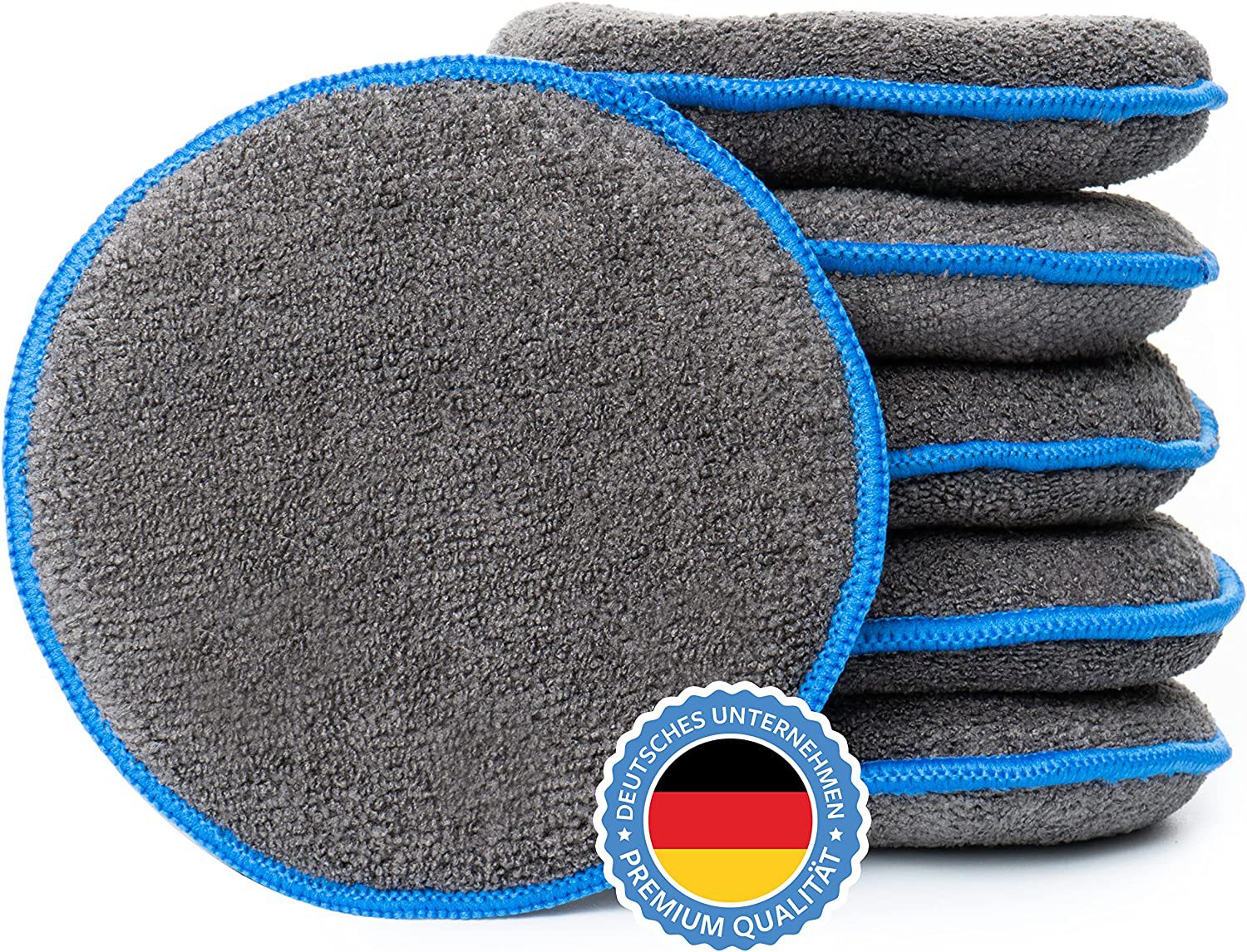 亚马逊6件套5寸蓝色手工打蜡神器海绵擦洗抛光工具