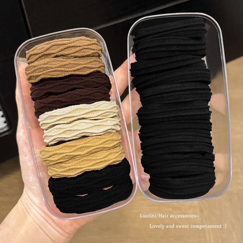 Otoño e invierno, Maillard, lazo para el cabello sin costuras para niños, accesorios para el cabello de cola de caballo de alta calidad, alta elasticidad, no daña el cabello, cuerda para la cabeza de goma