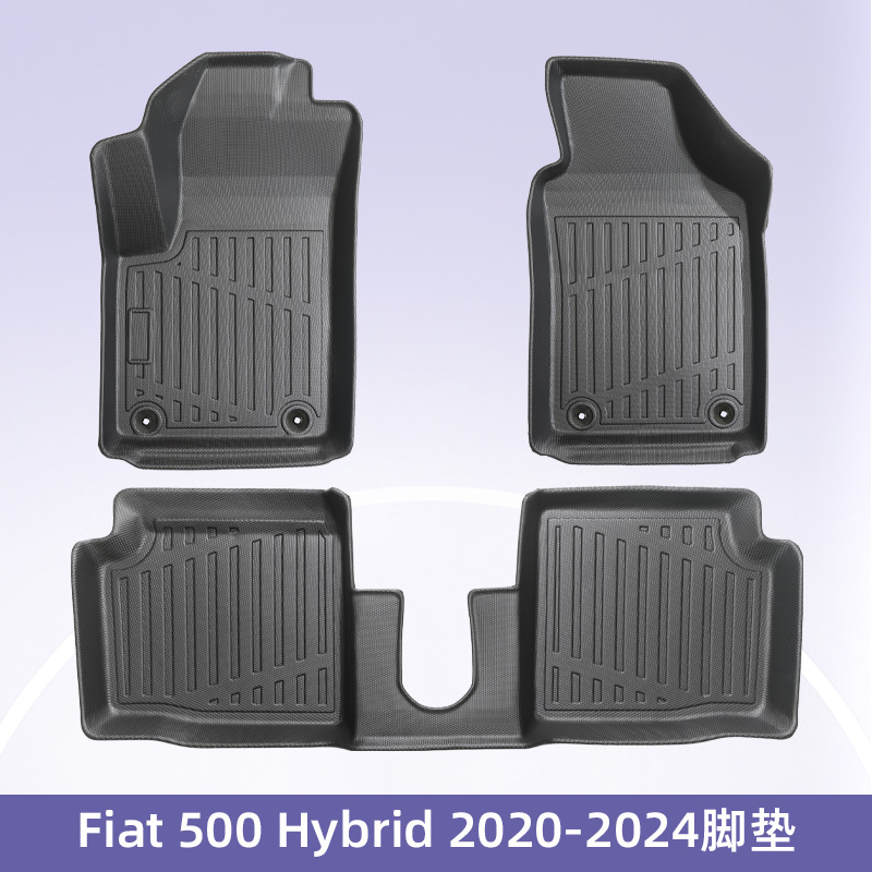 Europa para Fiat 500 2020 - 2024 híbrido 3D todo el tiempo TPE cojín de pie de automóvil