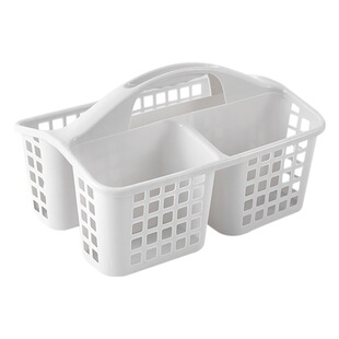 Plastic Portable Bath Basket Storage Basket Bathroom Bath Basket Sundries Storage Basket Washing Basket Bath Basket