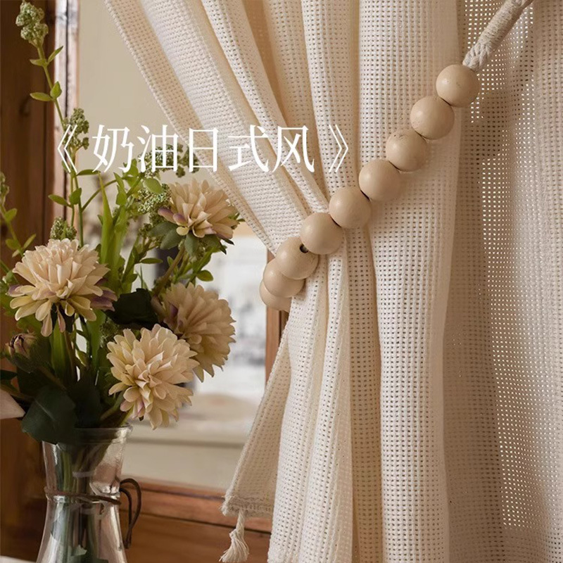 Exclusividad transfronteriza para cortinas, instalación sin perforación, transmisión de luz, sala de estar, ventanal, balcón, cortina de gasa, venta directa de fábrica