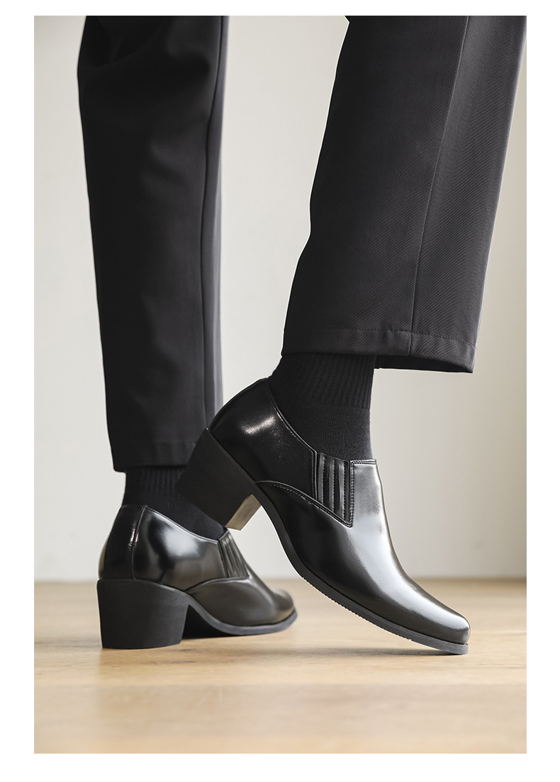 Loafers Men's Shoes Fashion Large Size Low Top Shoes Spring And Autumn New Style Sleeve Pointed Leather Shoes One Step Small Leather Shoes_vogvips.com