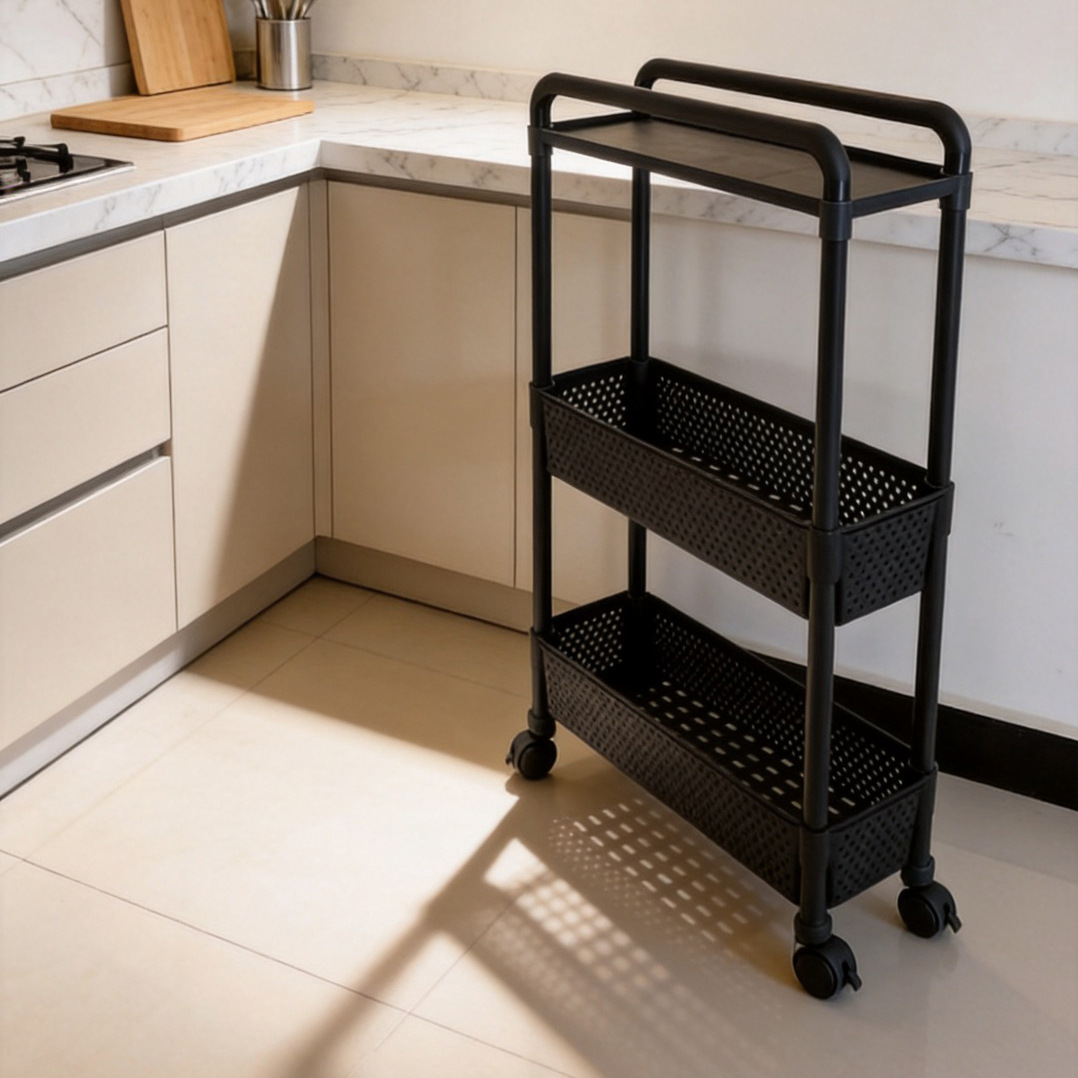 Narrow Gap Storage Rack For Bathroom, Multi-purpose Gap Shelf For...