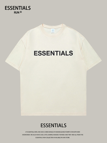 Essentials Summer Men's Clothing Heavyweight Short-Sleeve Pure Cotton Loose Couple's T-Shirt Trend Brand Instagram Same Style Quality