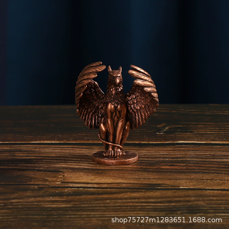 Контроль доступа Сфинкс Голова орла Настольный реквизит из смолы украшения гриф Винтаж Орел