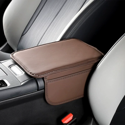 Car Armrest Box Mat, Thin Armrest box pad - brown