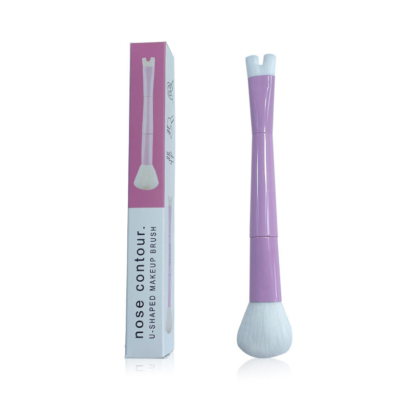 二合一鼻影化妆刷 U型鼻侧影腮红彩妆刷2in1 nose contour brush|undefined