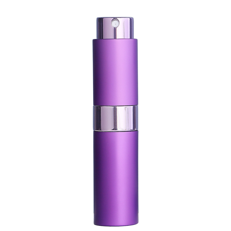 Botella de perfume giratoria de 8ml botella de perfume portátil sub-botella de vidrio tubo de lápiz labial botella de spray cosmético botella vacía