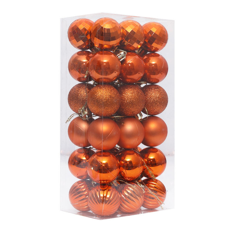 Bolas galvanizadas de plástico 4cm36pcs mini colgante de Navidad artículos navideños coloridos bolas de decoración accesorios de día de San Valentín