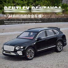 【盒装】新奥1:24宾利添越仿真合金模型声光回力男孩玩具收藏摆件