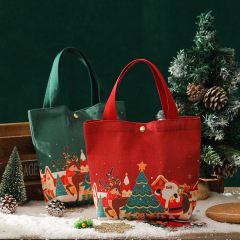 2025 新しいクリスマスイブアップルギフトボックスクリスマスギフトバッグポータブルキャンバスアップルバッグバンドルポケットクリスマスギフト