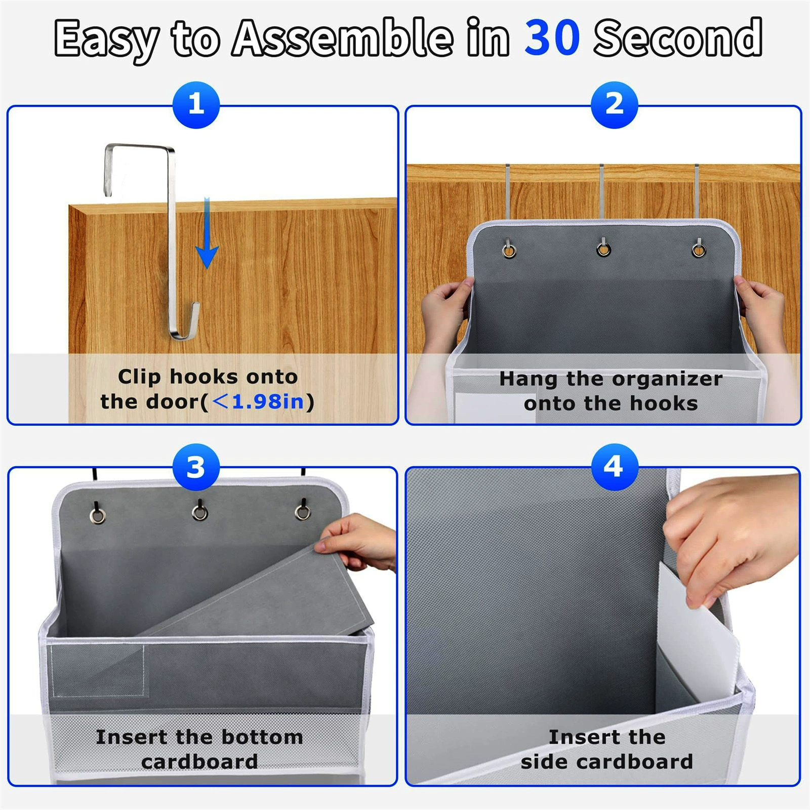 Capacious hanging organiser non-woven cloth, storage system, storage bag, (Physicals)