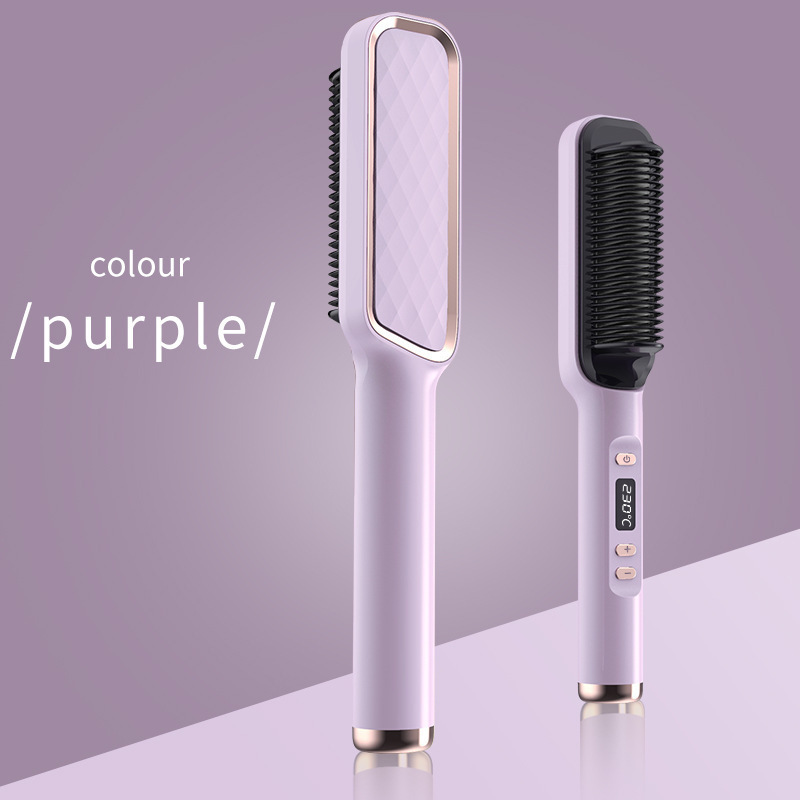 LCD ストレートヘアコーム マイナスイオンヘアストレートヘアとカーリング両用レイジーヘアアイロンストレートヘアアイロンクロスボーダー帯電防止|undefined