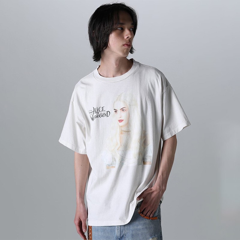 Saint Michael Alice in Wonderland movie character High Street casual men's and women's loose short sleeve t-shirt