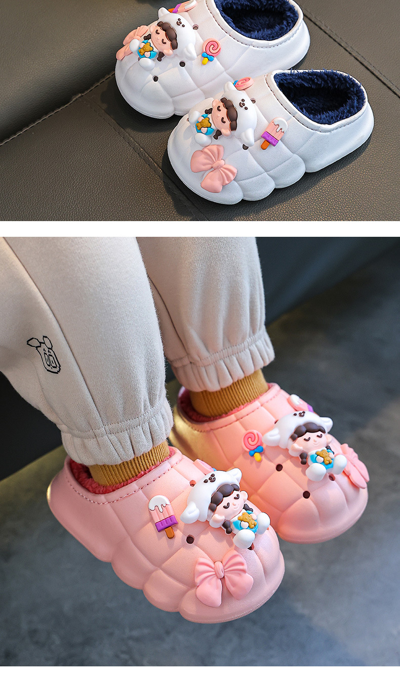 Bambini in inverno, ragazzi e ragazze, caldi neonati di peluche di età compresa tra 1 e 3 anni, borse per bambini impermeabili e pantofole di cotone_voghion.com