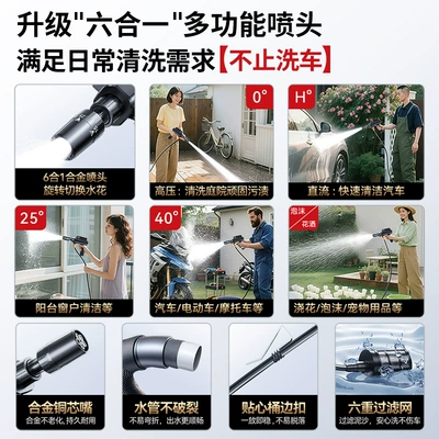 Lithium Battery Car Washer with Mineral Water — High pressure car wash water gun