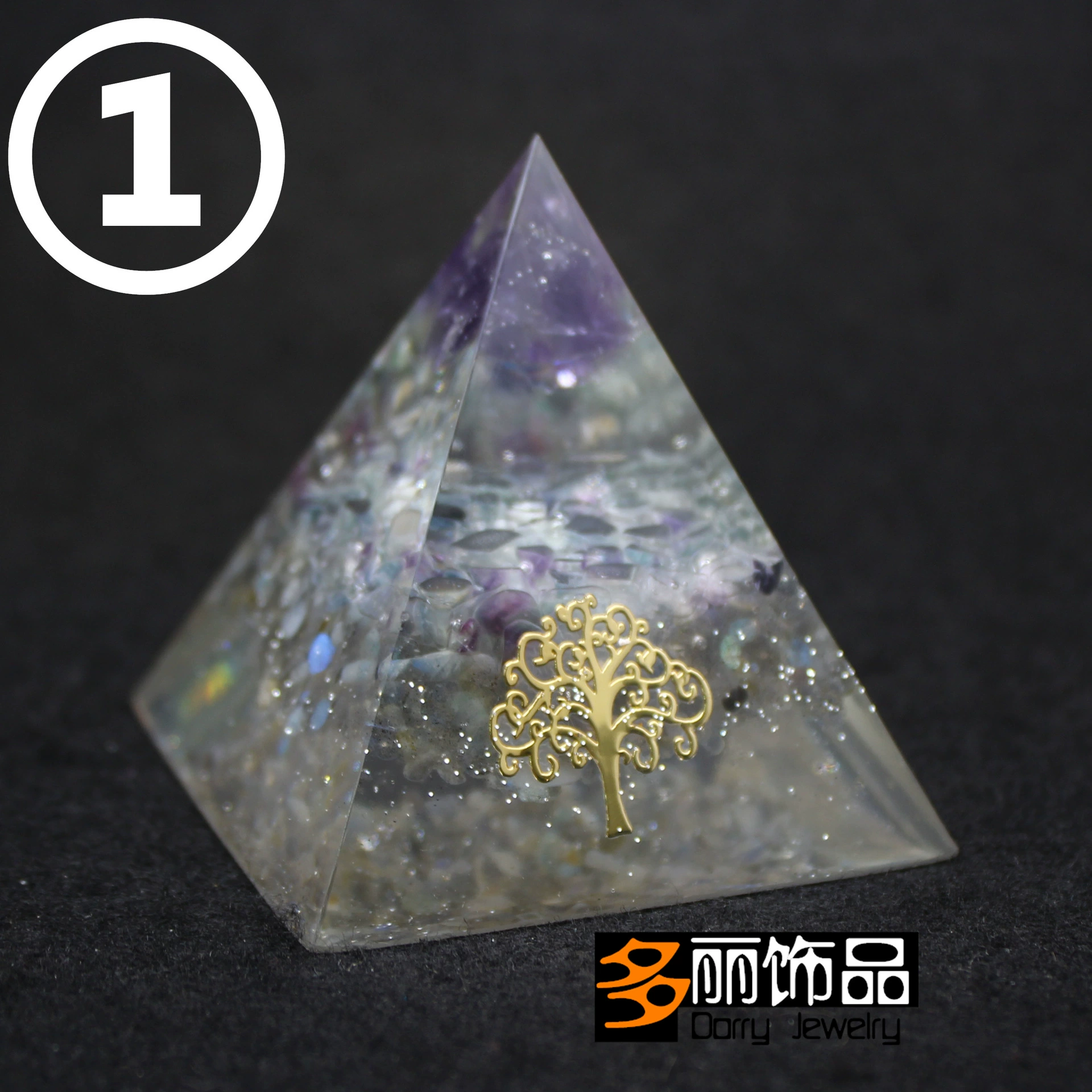 Кросс-бордер смоля jewelry wholesale 6 cm кристаллический шар пирамиды для гостиной орнамент кристаллический дробленный гель изделия