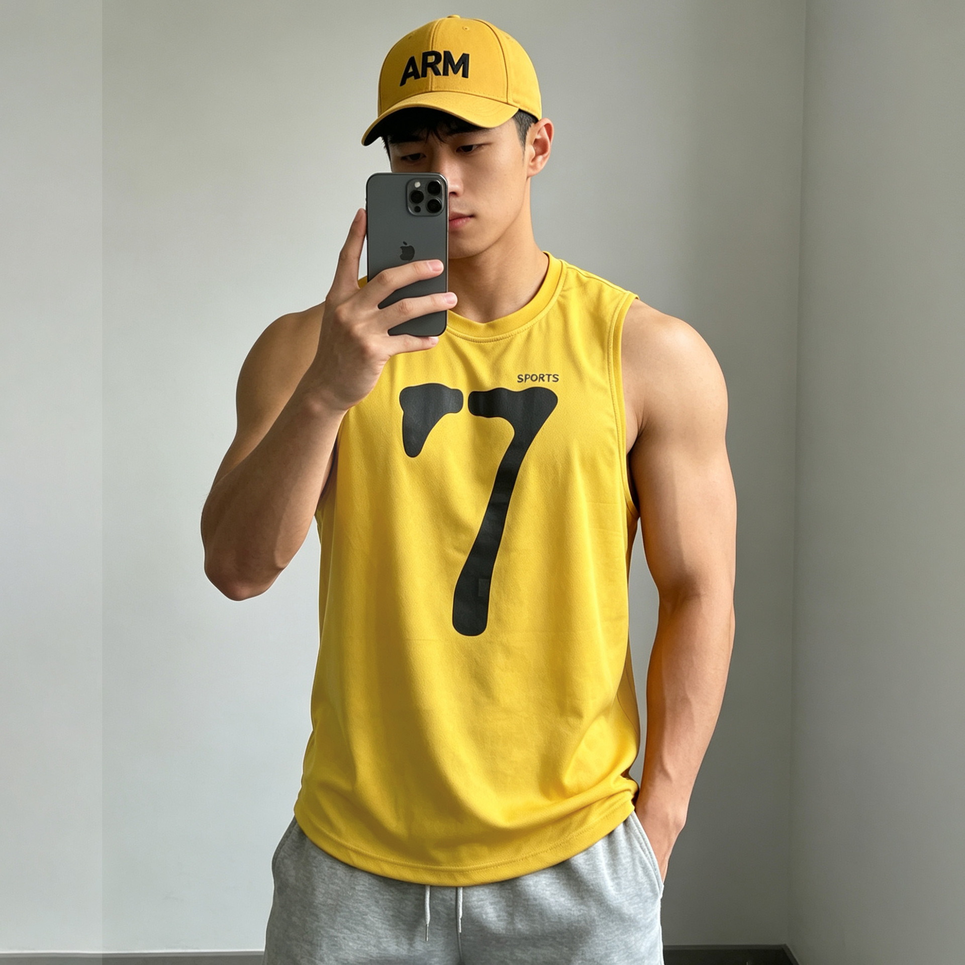 Pugymarm American Trendy Brand Quick-Drying Vest Men's Summer Vest Top Breathable Sports Basketball Sleeveless T-Shirt
