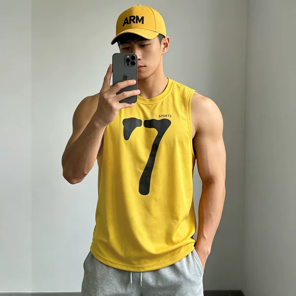 Pugymarm American Trendy Brand Quick-Drying Vest Men's Summer Vest Top Breathable Sports Basketball Sleeveless T-Shirt
