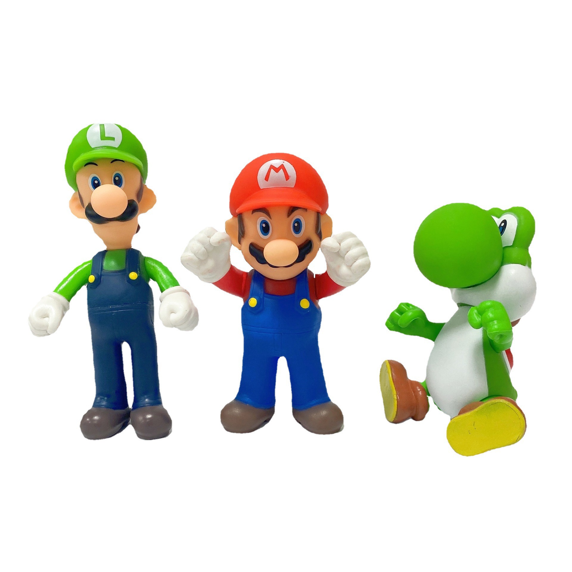Anime dibujos animados 3 Super Mario Yaxilong Luigi muñeca móvil figuras decoraciones de escritorio adornos