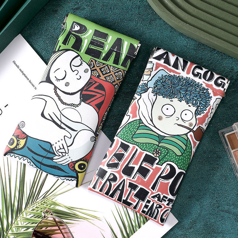 Close Portable Glasses Storage Bag Box Artistic Glasses Bag Shrapnel Lazy Sunglasses Bag PU Men's and Women's Storage Bag