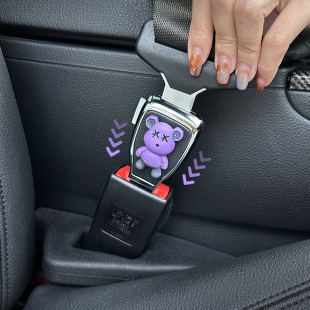 Suitable for Car with Holder, Cute Cartoon Plug-In Plug, Car Rear Seat Belt Extender Buckle