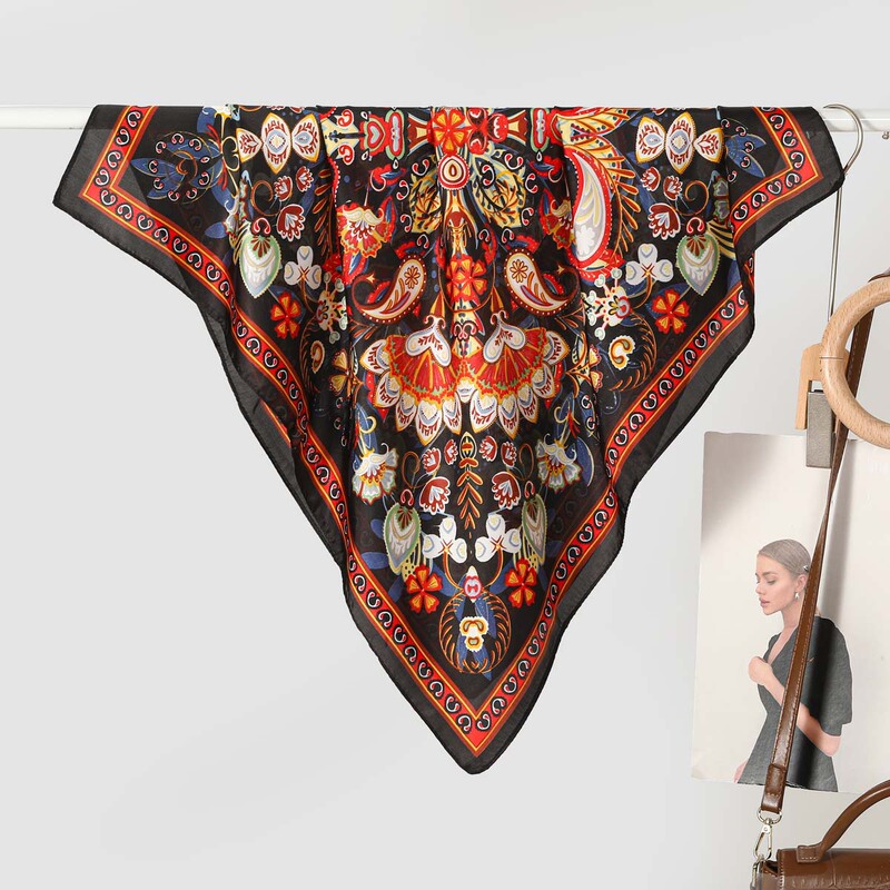 New 70CM Fashion Joker Silk Small Square Four Seasons Multifunctional Uniform Decorative Scarf Tie Hair Band Live