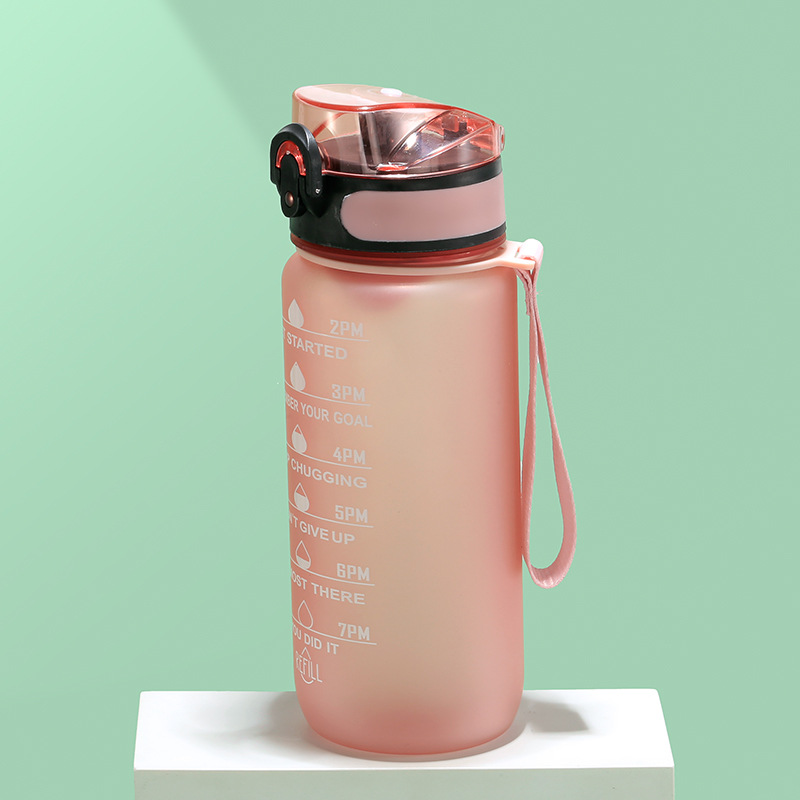 Cruz-frontera Amazon plástico agua taza de acrílico deportes hervidor estudiante portátil taza de espacio de fitness al aire libre