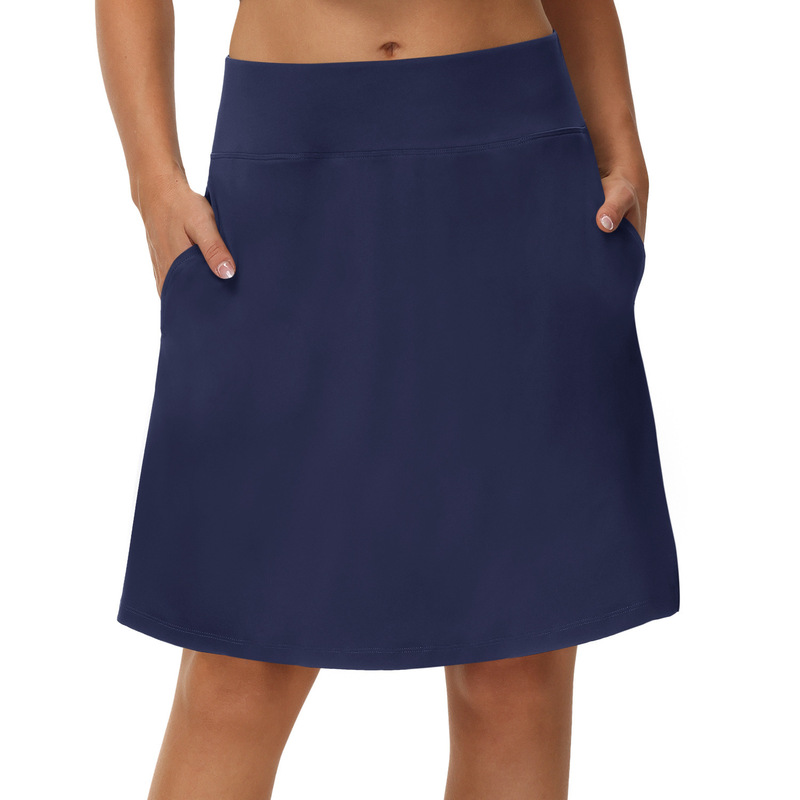 European and American Medium and Long Sports Tennis Skirt Fake Two-piece Yoga Fitness Anti-running Quick-dry Women's Golf Skirt