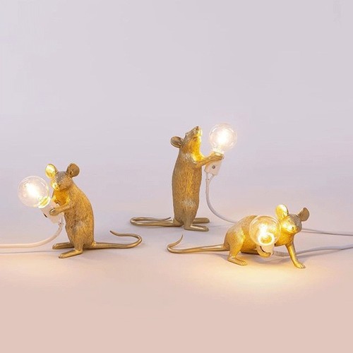 Cross-border cartoon mouse table lamp Nordic animal lamps living room dining room bedroom clothing store resin ornaments bedside lamp
