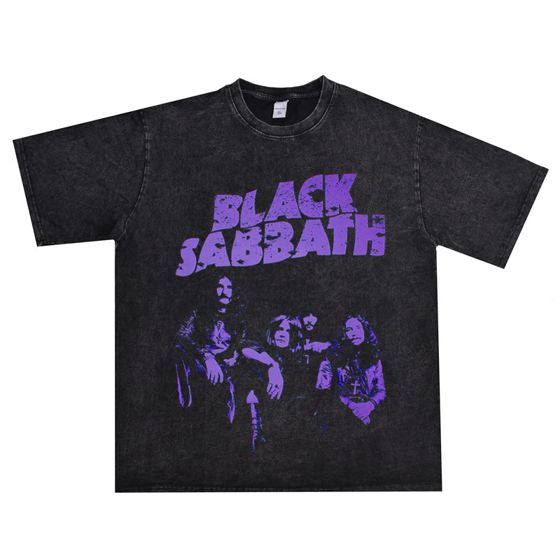 European and American Metal Doom Blues Rock Black Sabbath Black Sabbath Band Washed to Do Old T-Shirt