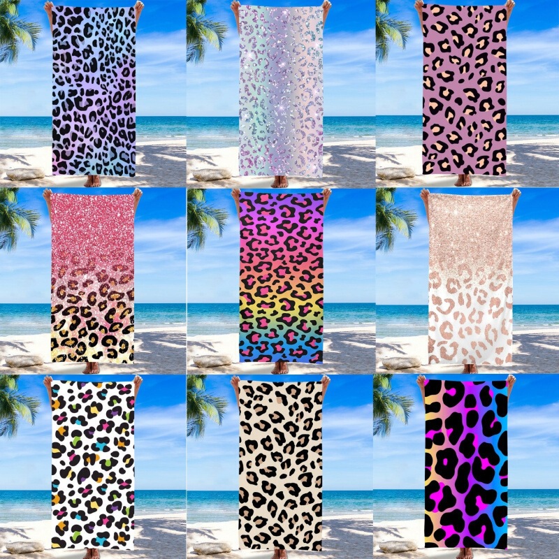 Cross-Border Supply of Charming Leopard Print Beach Towels, Microfiber Swimming Towels, Sun Protection Shawls, Quick-Drying Large Bath Towels Cross-Border Supply of Charming Leopard Print Beach Towels, Microfiber Swimming Towels, Sun Protection Shawls, Quick-Drying Large Bath Towels