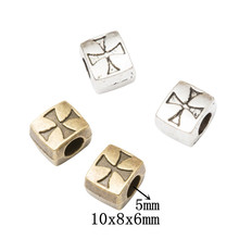 DIY复古合金饰品配件 十字架大孔珠 手工欧洲手链项链饰配3857