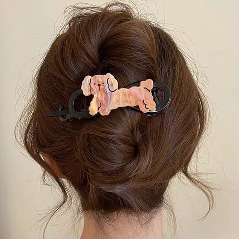 春夏の子犬〜女性用クリップ 2025 新しいかわいいサメクリップヘアクリップ後頭部ヘアクリップ女性用ハイエンド帽子|undefined