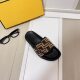 Cross-border Foreign Trade F Letter Flat Bottom Belt Comfortable Casual Outer Wear Slippers Fashionable All-match Thick Bottom Beach Women's Slippers