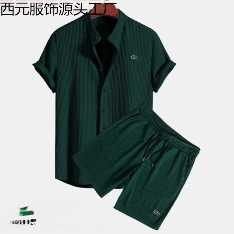 2024 Summer Retro Shirt Men's Cross-Border Creative New 3D Printed Men's Fashion Casual Loose Shirt