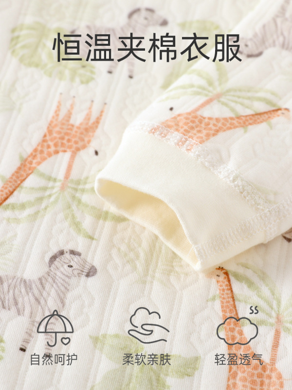 婴儿连体衣秋冬款打底宝宝爬服无骨新生儿连体衣夹棉保暖婴儿衣服|undefined