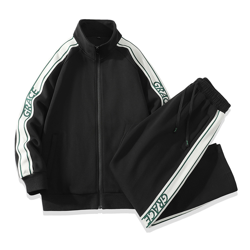 Traje deportivo transfronterizo para hombres y mujeres primavera y otoño pareja marca de moda suéter pantalones de dos piezas correr ropa deportiva casual al por mayor