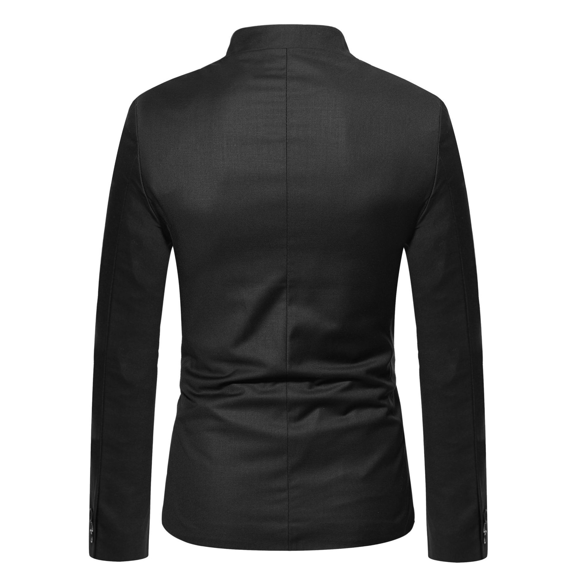 1 2024 Cross-Border Trade Spring And Autumn Stand Collar Youth Slim Fit Zhongshan Suit Men's Blazer_voghion.com