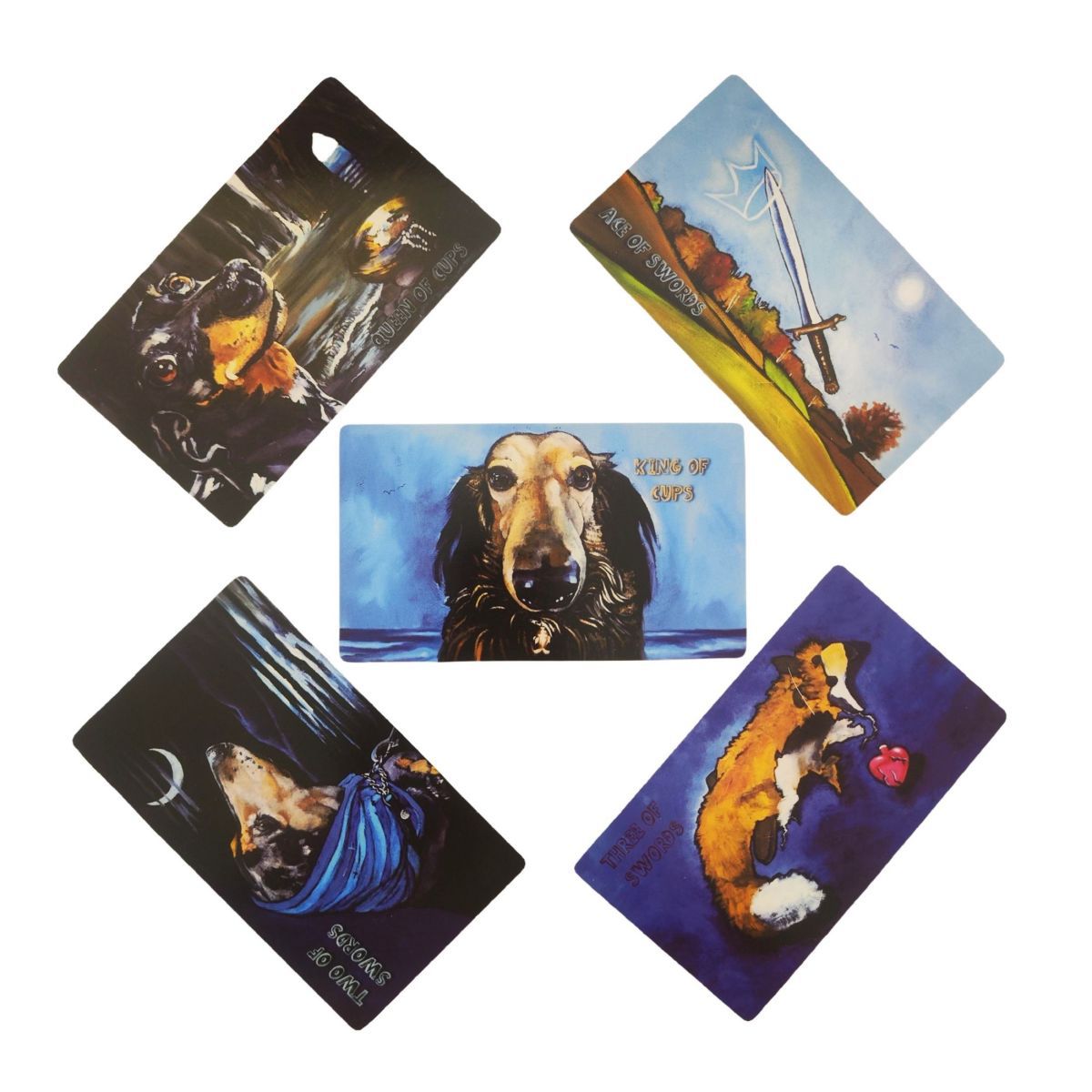 New 12x7cm The Low Rider Dachshund Tarot_voghion.com